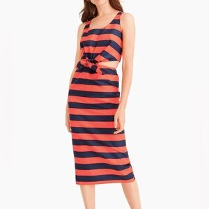 J.Crew Collection as seen on Mandy Moore Stripes midi tie Dress sz 4 EUC